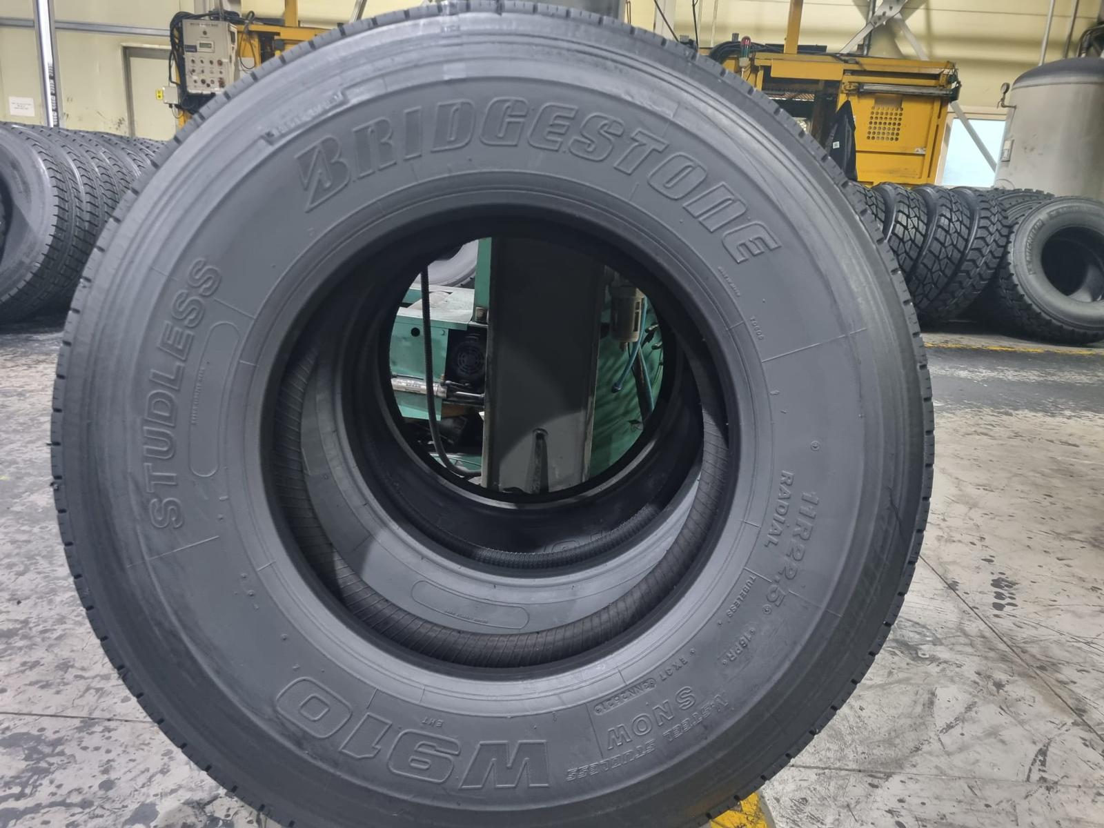 Commercial truck tyre inspection photo