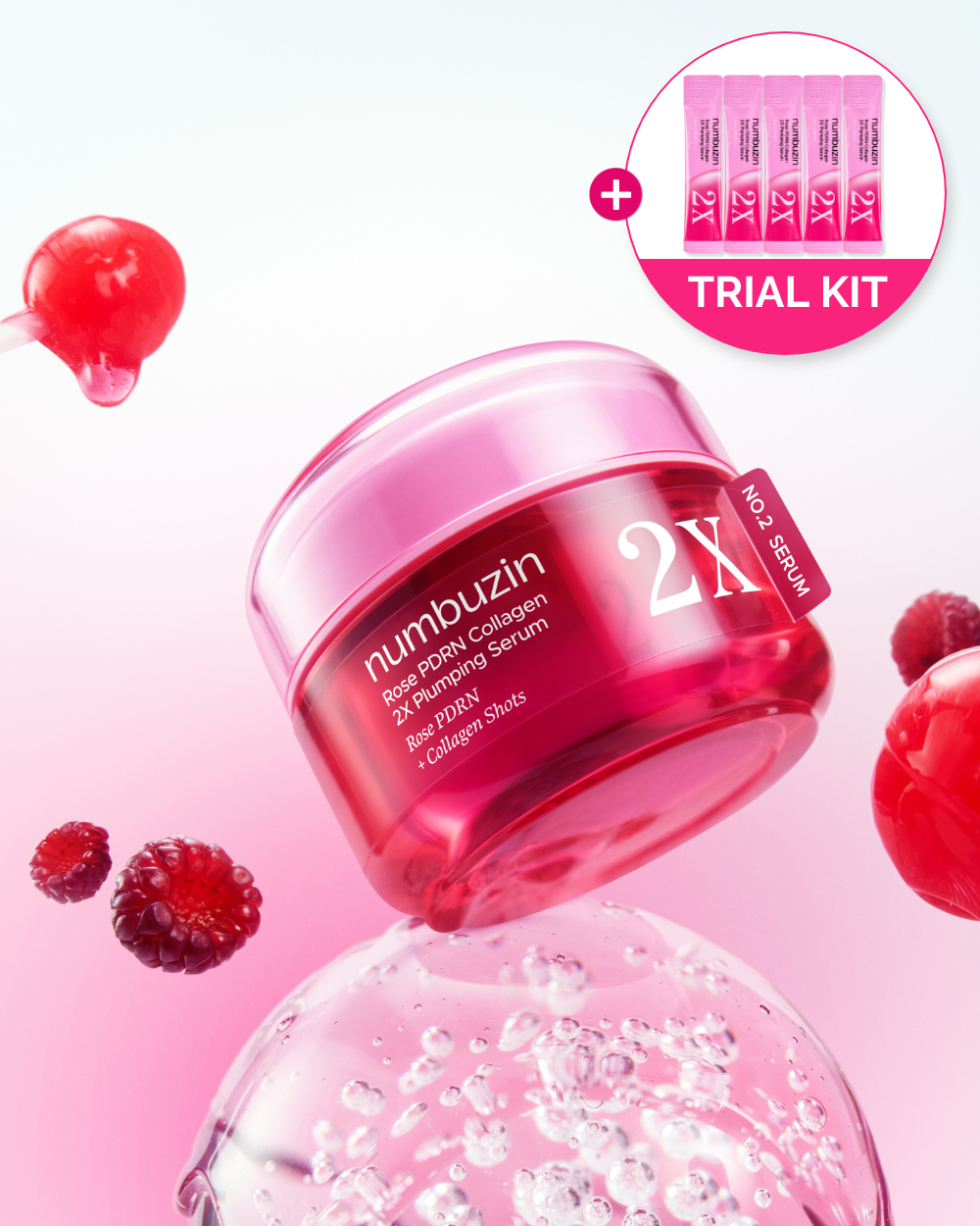 No.2 Rose PDRN Collagen 2X Plumping Serum