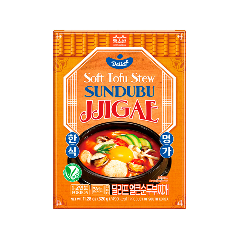 DELIEF Korea style Soft Tofu Stew 350g x 12 Ready To Eat