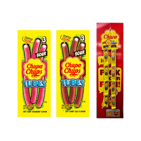 CHUPA CHUPS SOUR TUBES 24g