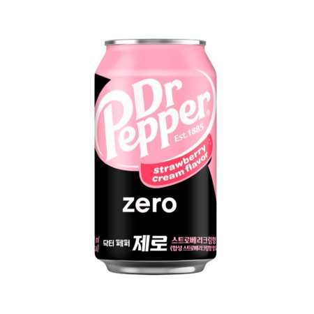 COCA COLA DR. PEPPER ZERO STRAWBERRY CREAM FLAVOR 350ml