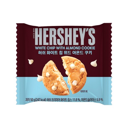 HERSHEY'S WHITE CHIP WITH ALMOND COOKIE 50g