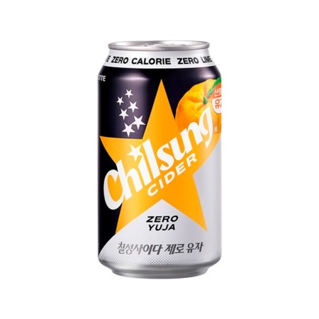 LOTTE CHILSUNG CHILSUNG CIDER ZERO YUJA 355ml