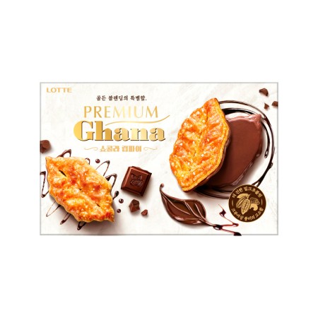 LOTTE PREMIUM GHANA CHOCOLATE LEAF PIE 132g