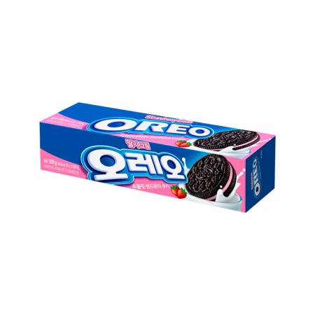OREO CHOCOLATE SANDWICH COOKIE STRAWBERRY CREAM 100g